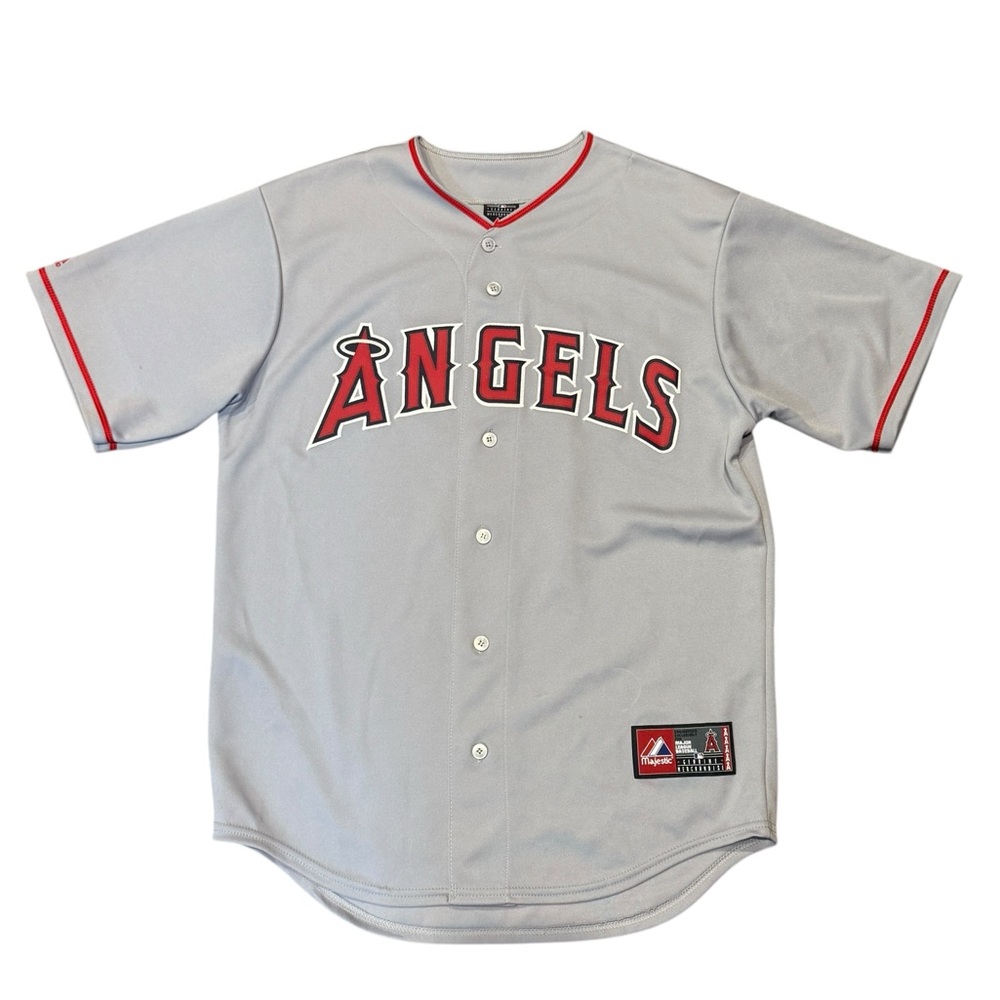 Majestic Los Angeles Angels Albert Pujols #5 Grey Stitched Jersey Men’s Sz M